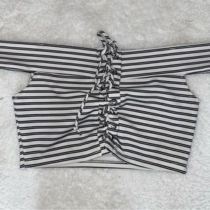 Striped cropped top